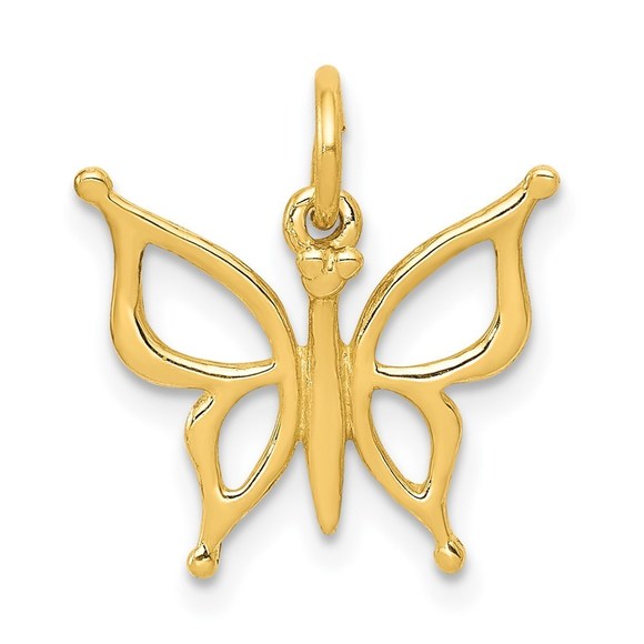 14k Butterfly Charm - Picture 1 of 4